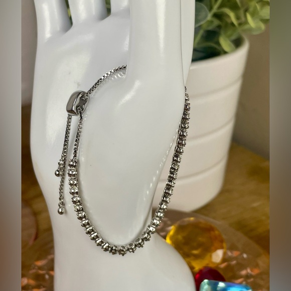 Clearance‼️1ct Raw Diamond BOLO BRACELET. Earth Mined in Brazil. PLATINUM - Picture 5 of 9